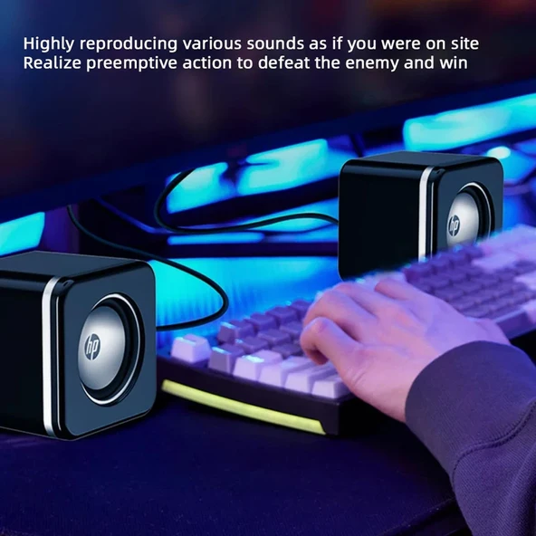 HP NS1 Pro Multimedya 2.0 Kablolu Speaker Hoparlör Beyaz - 2