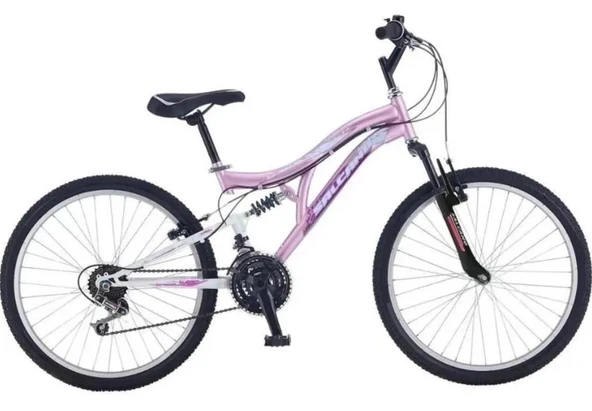 Salcano Helen 24 Jant 21 Vites V-fren Bayan Dağ Bisikleti Çamurluk Hediyeli Pudra Pembe Mor - Resim 3