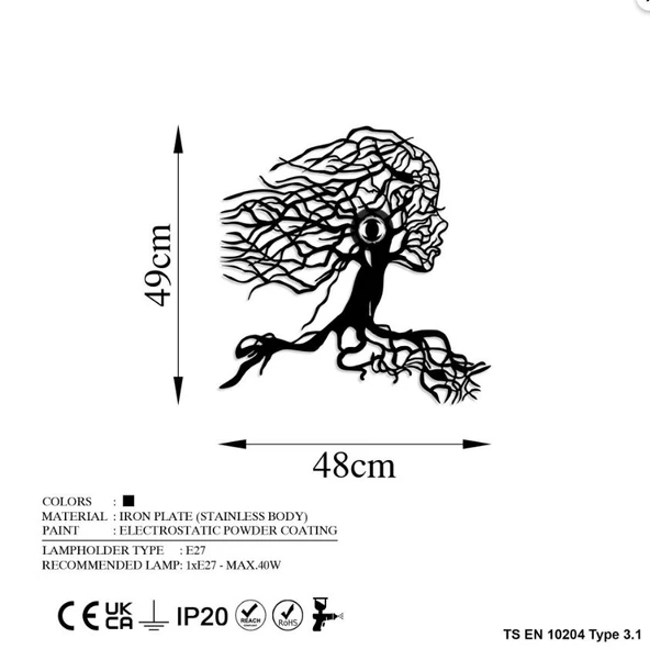 SHD METAL MOTİFLİ AMBİYANS APLİK - 4