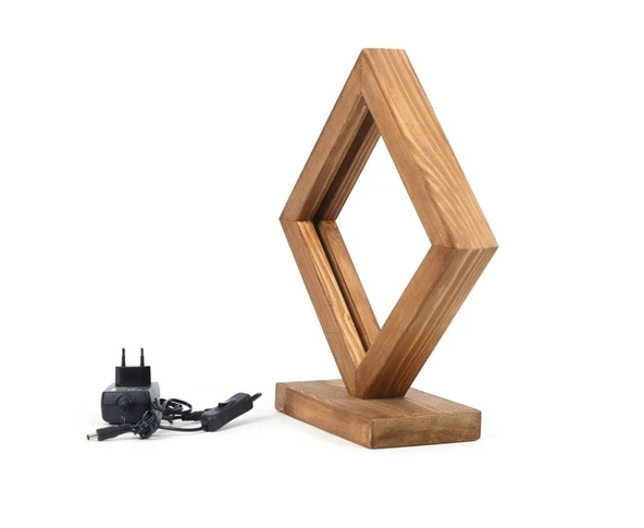 KNLED LED'Lİ AHŞAP MASA LAMBASI (TEKLİ) - 4