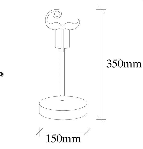 BEAMI METAL MOTİFLİ MASA LAMBASI - 3