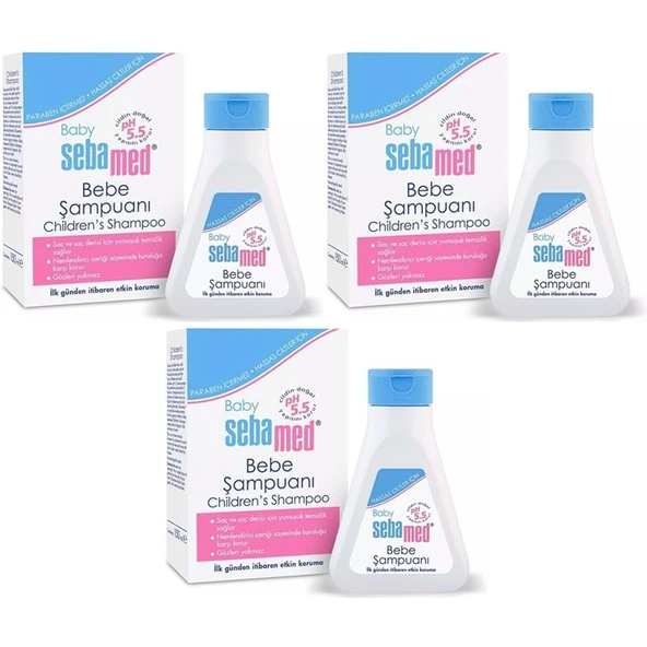 Sebamed Bebek Şampuanı 150ML (3 Lü Set) ürün görseli