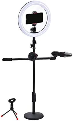 Promate Vlogpro - Vlog Çekim Kiti Profesyonel Mikrofonlu Stand Tripod LED Işıklı