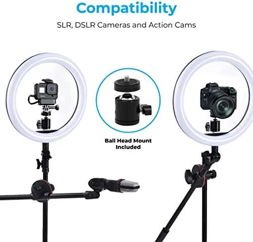 Promate Vlogpro - Vlog Çekim Kiti Profesyonel Mikrofonlu Stand Tripod LED Işıklı - 3