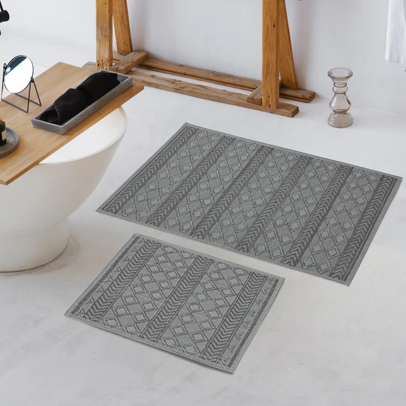 Schafer Home Sue 2 li Banyo Paspası-Gri