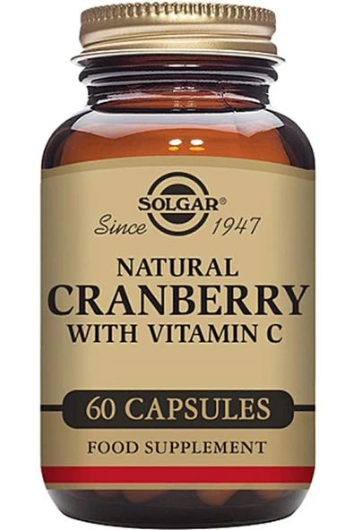 SOLGAR Cranberry Extract With Vitamin C 60 Kapsül