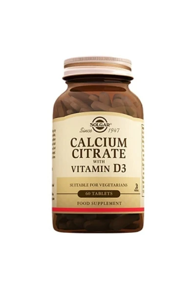 SOLGAR Calcium Citrate With Vitamin D3 250 mg 60 Tablet