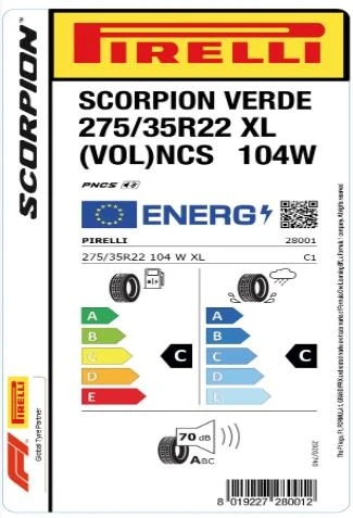 Pirelli 275/35 R22 104W XL Scorpion Verde VOL NCS Oto Yaz Lastiği ( Üretim : 2024 ) - 2