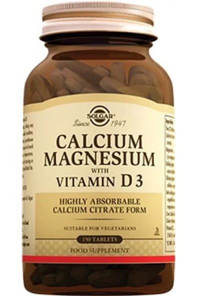 SOLGAR Calcium Magnesium Vitamin D3 150 Tablet