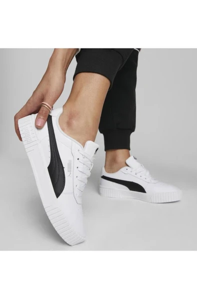 Puma Carina Street 389390 03 Kadın Sneaker Ayakkabı Beyaz Siyah 36-40 - Resim 7