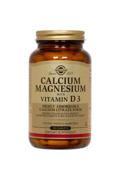 SOLGAR Calcium Magnesium Vitamin D3 150 Tablet -