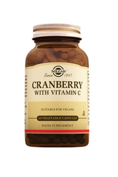 SOLGAR Cranberry With Extract Vitamin C 60 Kapsül Kranberi