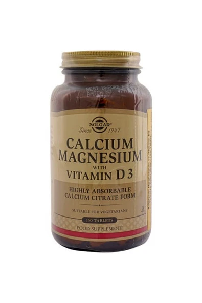 SOLGAR Calcium Magnesium Vitamin D3 150 Tablet