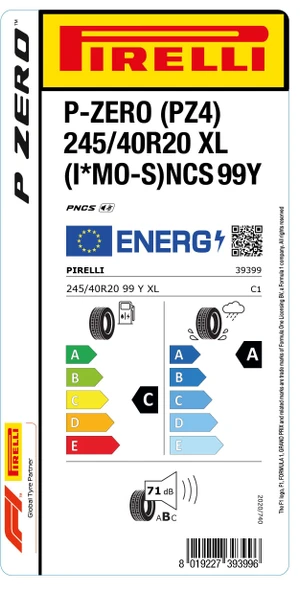 Pirelli 245/40 R20 99Y XL P-Zero (PZ4) (I*MO-S) PNCS Oto Yaz Lastiği (Üretim:2024) - 2