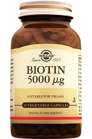 SOLGAR Biotin 5000 Mg 50 Kapsül