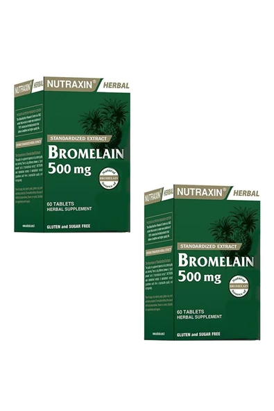 Nutraxin Bromelain 60 Tablet 2'li