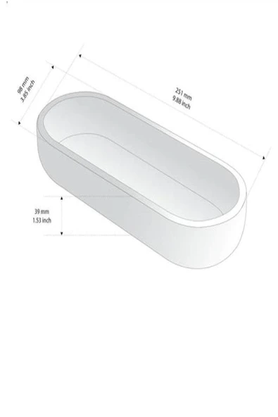 Çok Amaçlı Beton Banyo Mutfak Wc Düzenleyici Tepsi 10x25 Cm - 3