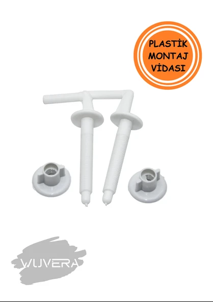 Wuvera Plastik Klozet Kapağı Montaj Vida Takımı – Pratik ve Dayanıklı Montaj Çözümü