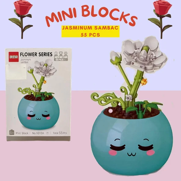 Ctoy Mini Blok Çiçek Yapma Seti No:7 55 Parça Jasminum Sambac 1013A