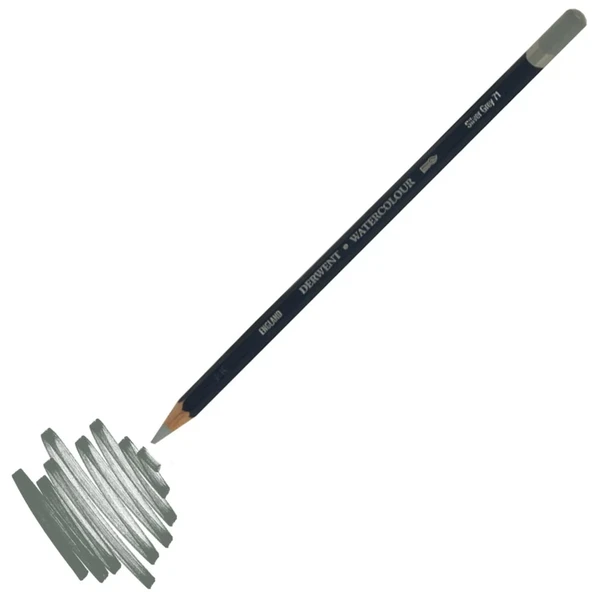 Derwent Watercolour Sulandırılabilir Boya Kalemi  Silver Grey - 1