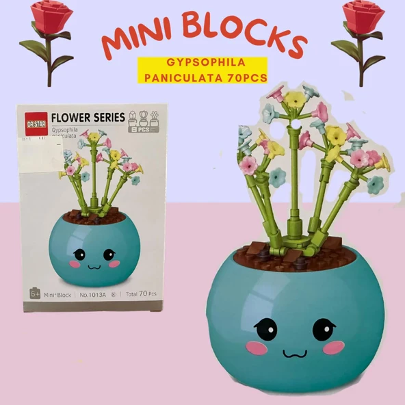 Ctoy Mini Blok Çiçek Yapma Seti No:8 70 Parça Gypsophila Paniculata 1013A