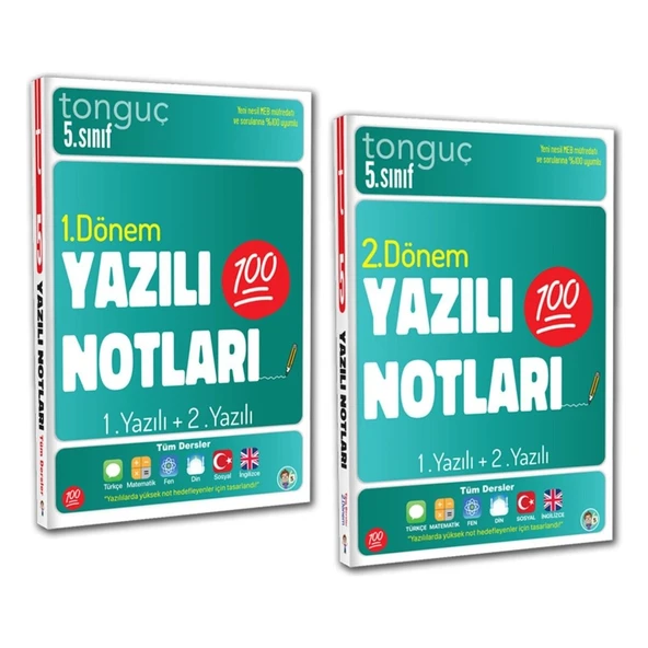 5. Sınıf Yazılı Notları 1. Dönem ve 2. Dönem 1 ve 2. Yazılı 2025