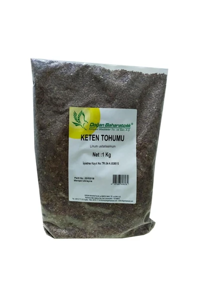 Baharatçılık Tane Keten Tohumu 1kg Doğal Saf Ekonomik Boy