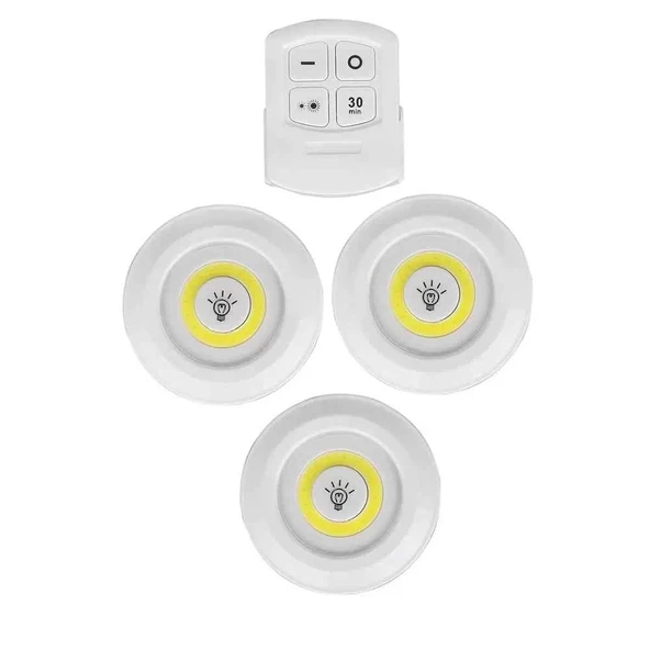 Uzaktan Kumandalı Yapışkanlı Led Spot Lamba Wt-364 - 2