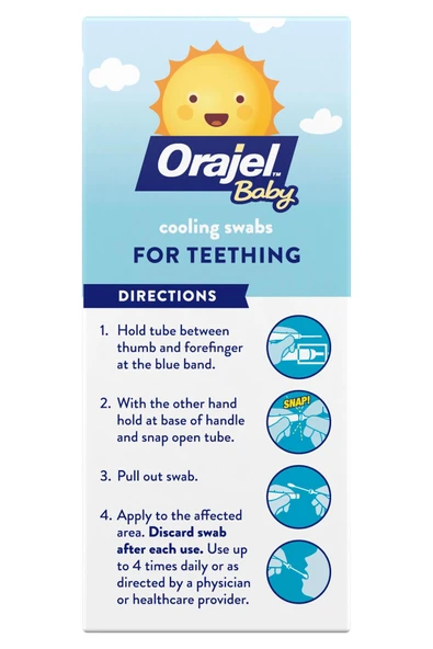 Orajel Baby Daytime Cooling Swabs for Teething 2.6ML - 4