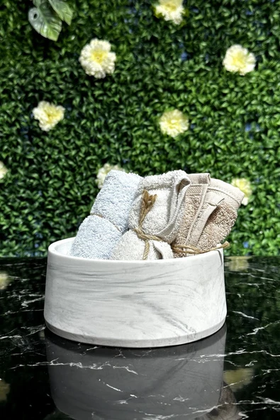 Beton Havluluk Banyo Tuvalet Wc Çok Amaçlı Düzenleyici Tabak 20 Cm ürün görseli 1