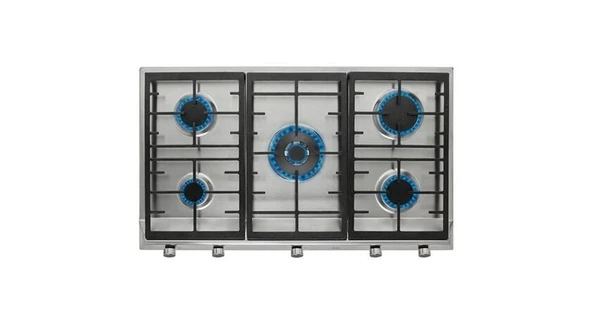 TEKA EX 90.1 INOX 5 GÖZLÜ PASLANMAZ ÇELİK 90 CM. ANKASTRE OCAK - 1