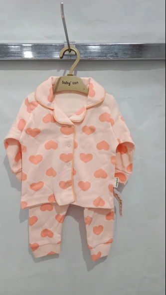 uğurböceğiçocuk Kalpli Baskılı Pijama Takım 2422