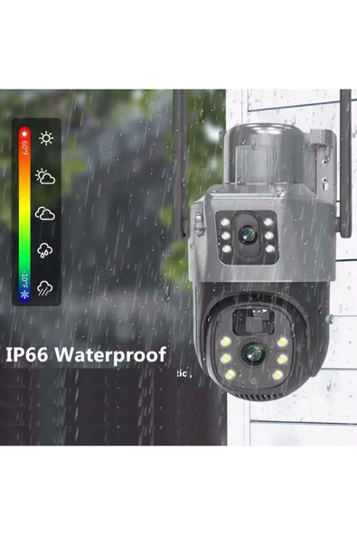 MPIA Mika 6MP Dual Lens  Wifi Güneş Enerjili Hareketli Akıllı Kamera Gece Görüş V380Pro - 4