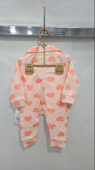 uğurböceğiçocuk Kalpli Baskılı Pijama Takım 2422 - 7