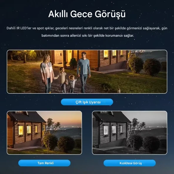 MPIA Mika 6MP Dual Lens  Wifi Güneş Enerjili Hareketli Akıllı Kamera Gece Görüş V380Pro - 12