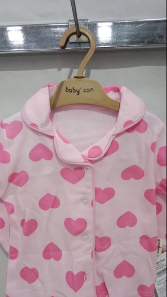 uğurböceğiçocuk Kalpli Baskılı Pijama Takım 2422 - 3
