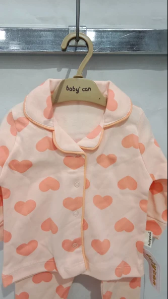 uğurböceğiçocuk Kalpli Baskılı Pijama Takım 2422 - 5
