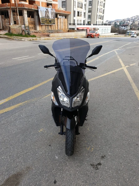 MOTOCAM SYM JET 14 200 Siperlik Ön Cam 2017-2025 Model 72cm Açıkfüme Renkli 4mm UZUN CAM