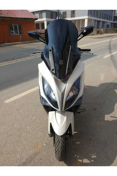 MOTOCAM Kymco Xciting 400 İ Siperlik Ön Cam 2015 Model 72cm Siyah Renkli 4mm UZUN CAM