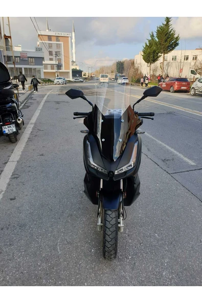 MOTOCAM Skyjet Rivero 125 Siperlik Ön Cam 2024 Model 78cm şeffaf Renkli 4mm UZUN CAM