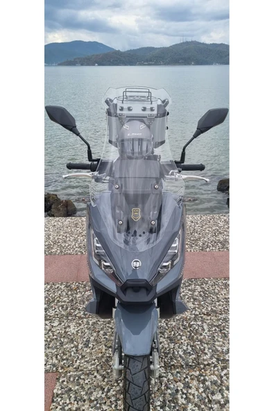 MOTOCAM Yuki Xway 125 Siperlik Ön Cam 2023 2024 Model 65cm Şeffaf Renkli 4mm ORTA BOYLU CAM