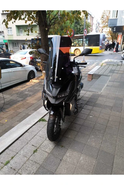 MOTOCAM Barossa ADV 125 Siperlik Ön Cam 2024 Model 57cm Siyah Renkli 4mm KISA SPOR CAM