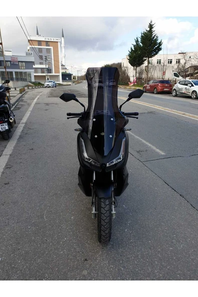 MOTOCAM Skyjet Rivero 125 Siperlik Ön Cam 2024 Model 78cm Siyah Renkli 4mm UZUN CAM