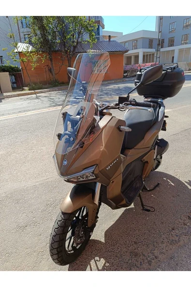MOTOCAM Yuki Adventure 150 Siperlik Ön Cam 2021 2024 Model 75cm Şeffaf Renkli 4mm UZUN CAM