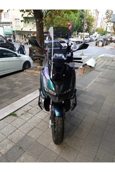 MOTOCAM Barossa ADV 125 Siperlik Ön Cam 2024 Model 75cm Açık füme Renkli 4mm UZUN CAM