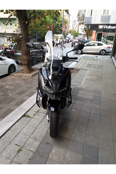 MOTOCAM Barossa ADV 125 Siperlik Ön Cam 2024 Model 75cm Şeffaf Renkli 4mm UZUN CAM