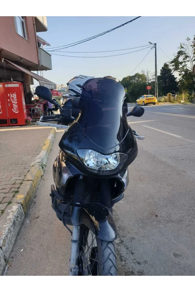 MOTOCAM Honda Transalp XL 650 Siperlik Ön Cam 2000 2008 Model 54cm Siyah Renkli 4mm