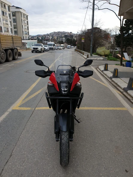 MOTOCAM Honda NX 500 Ön Cam 2025 Model 44cm Şeffaf Renkli 4mm UZUN TUR CAMI