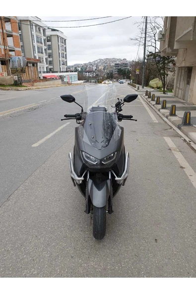 MOTOCAM Falcon Cmax 155 Siperlik Ön Cam 2023 2024 Model 65cm Şeffaf Renkli 4mm ORTA BOYLU CAM