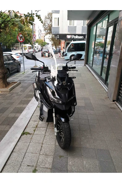 MOTOCAM Barossa ADV 125 Siperlik Ön Cam 2024 Model 65cm Şeffaf Renkli 4mm ORTA BOYLU CAM